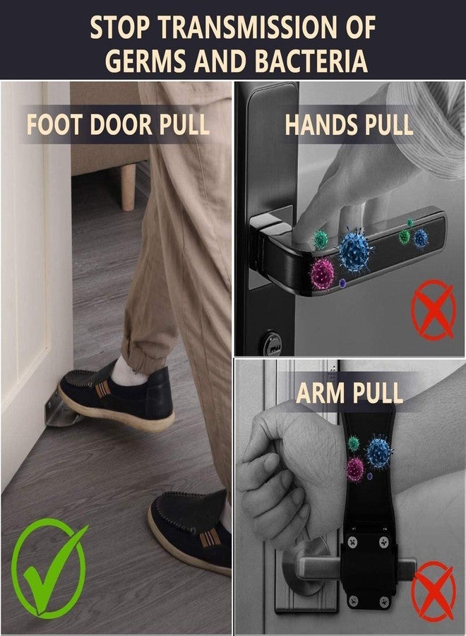 Atom Foot Operated Door Opener, Black, Pack of 1 | Aluminium Door Pedal for Contactless Handsfree Safety Access | Step and Pull Strong Opener - Image 4